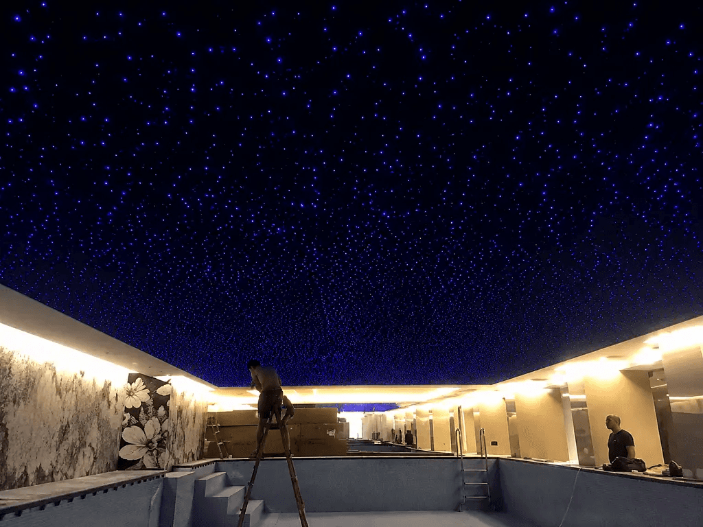 how to install fiber optic star lighting