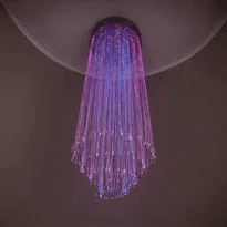 Fiber Optic Crystal Spiral Chandelier