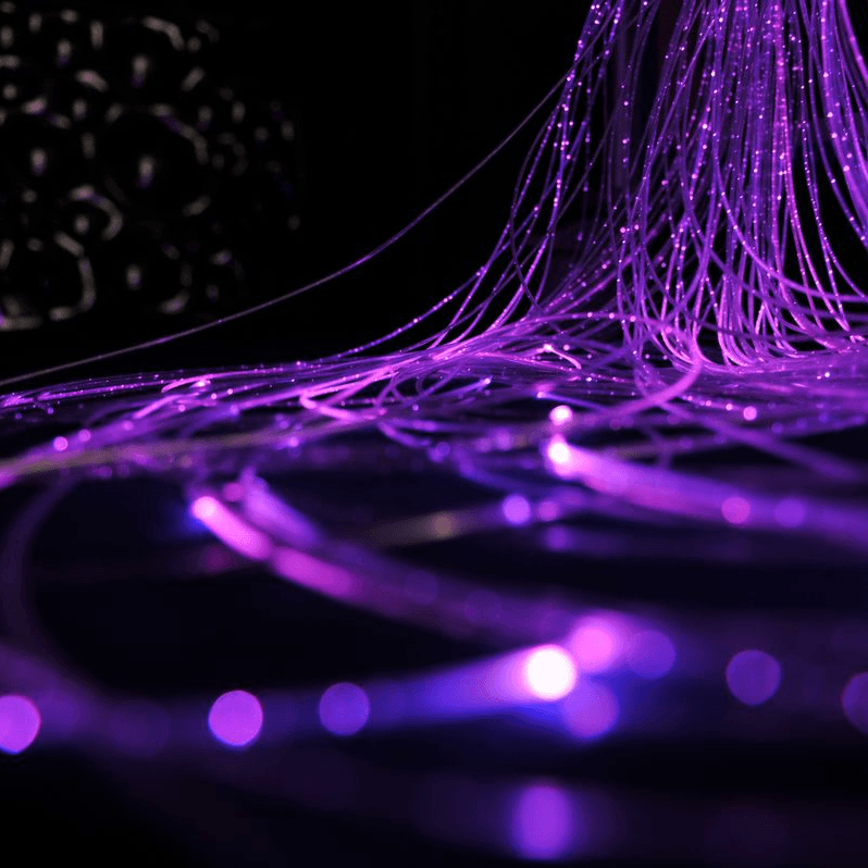 Fiber Optic Crystal Spiral Chandelier view 2